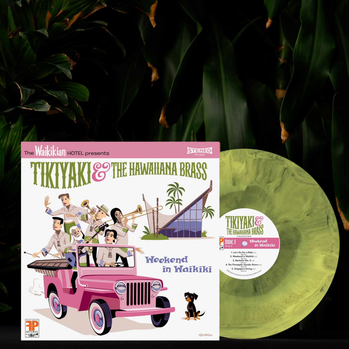 Tikiyaki & the Hawaiiana Brass - Weekend In Waikiki (LP - Pistachio Edtion)