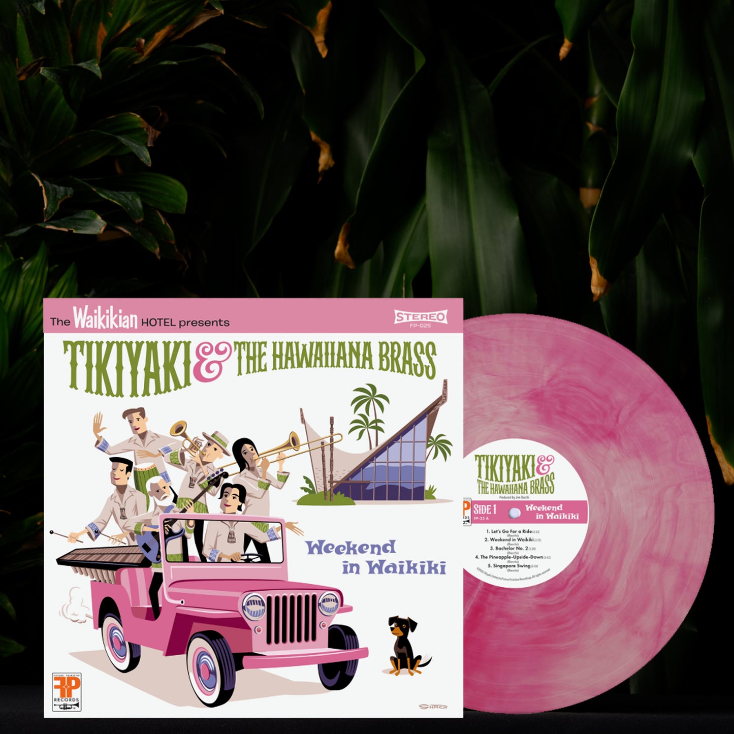 Tikiyaki & the Hawaiiana Brass - Weekend In Waikiki (LP - Raspberry Swirl)
